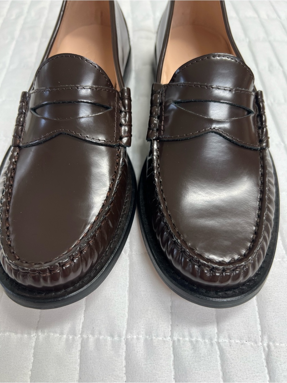 J. Crew New Winona penny loafers
Italian spazzolato leather Cocoa Berry Size 8 - Picture 7 of 10